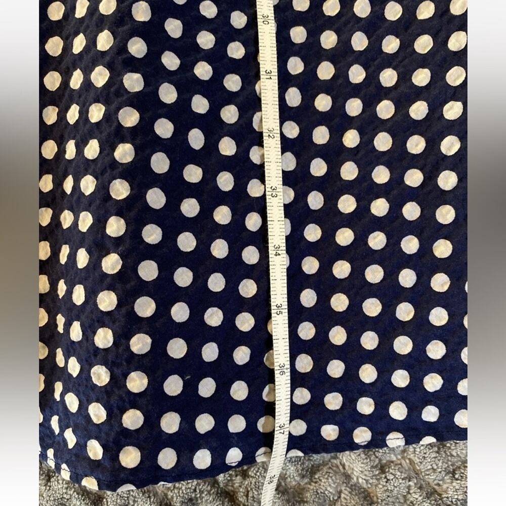 J.Crew Polka Dot Y2K Strapless Dress Fit and Flare Party Navy White Size 10 - Picture 6 of 8